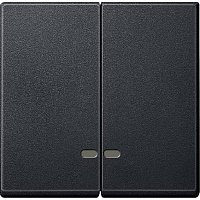 Лицевая панель Schneider Electric Merten System M для 2-кл. выключателя с подсветкой антрацит